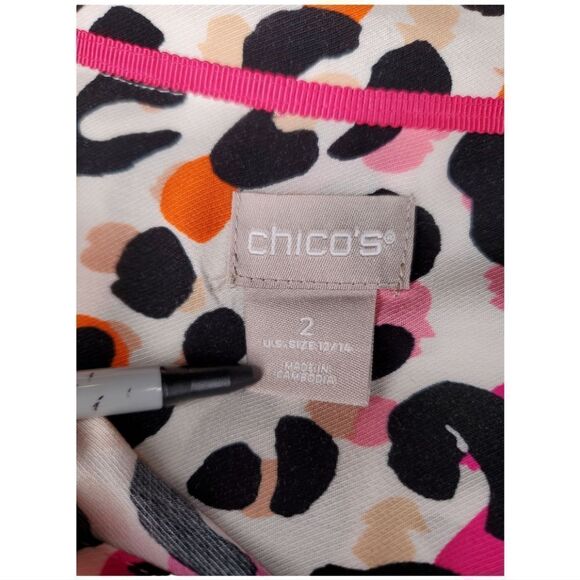 Chico's Animal-Print Easy Shirt Size 2 (12/14) - Picture 7 of 7